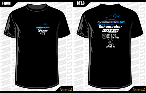 CHARGERS RC 2024 RACE SHIRT *NEW (inc Race Number & Logos)