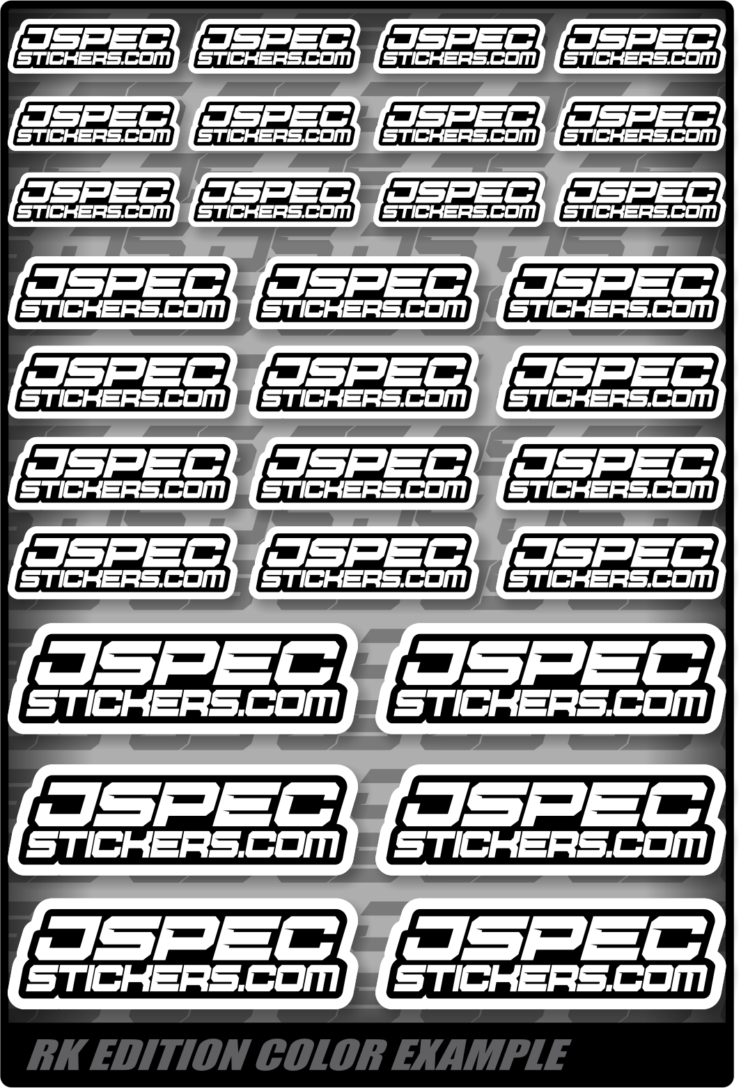 RK EDITION CUSTOM PRO STICKER SHEET