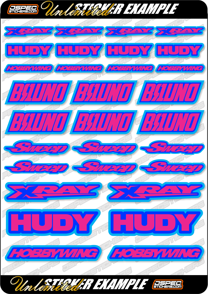 HOLOGRAPHIC UNLTD CUSTOM PRO STICKER SHEET