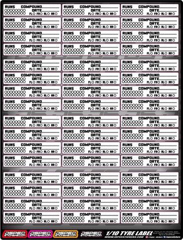 HOOSIER TYRE DECAL SHEET