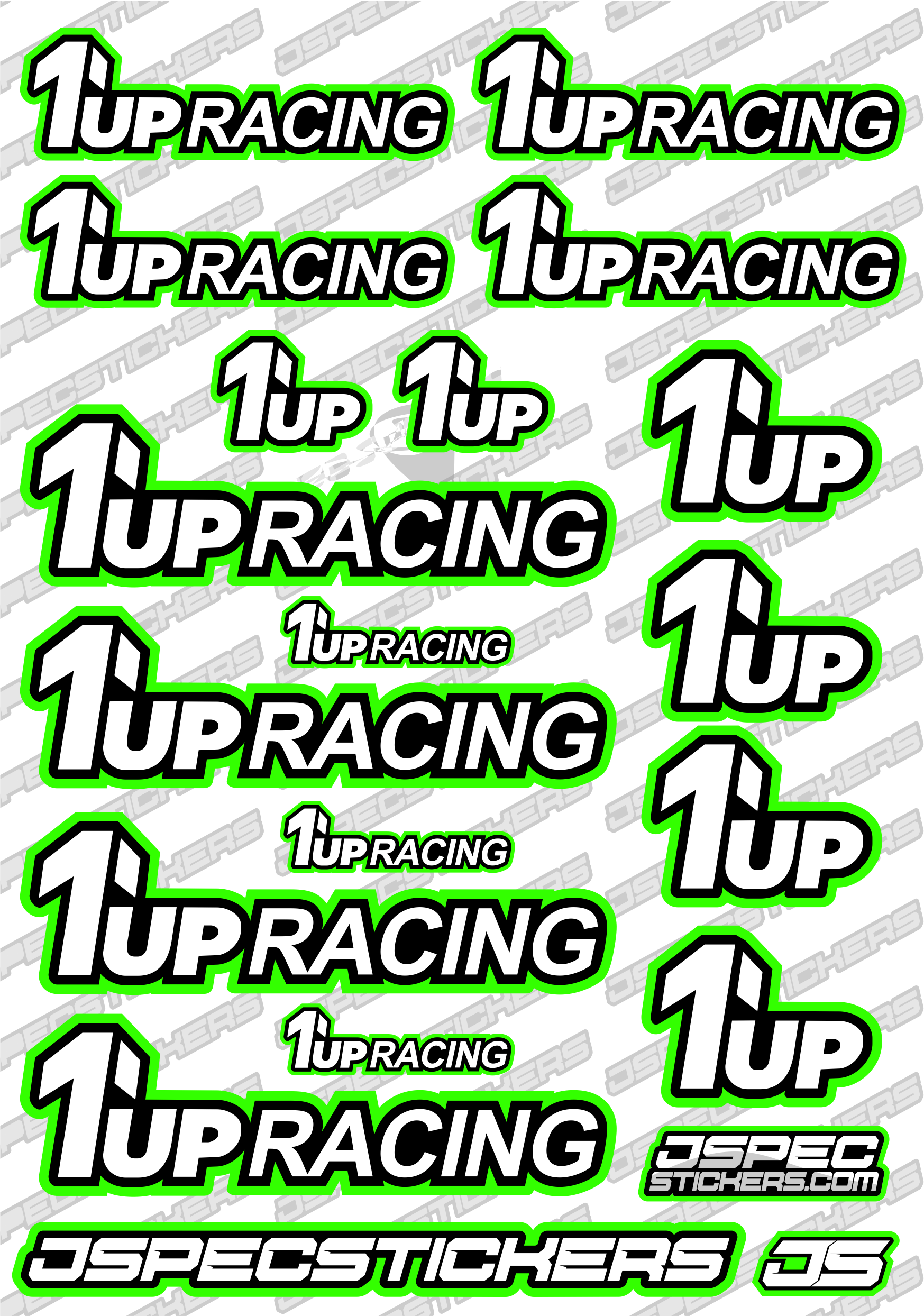 1UP RC STICKER SHEET R5 'RK EDITION'