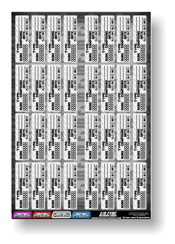 HOOSIER TYRE DECAL SHEET