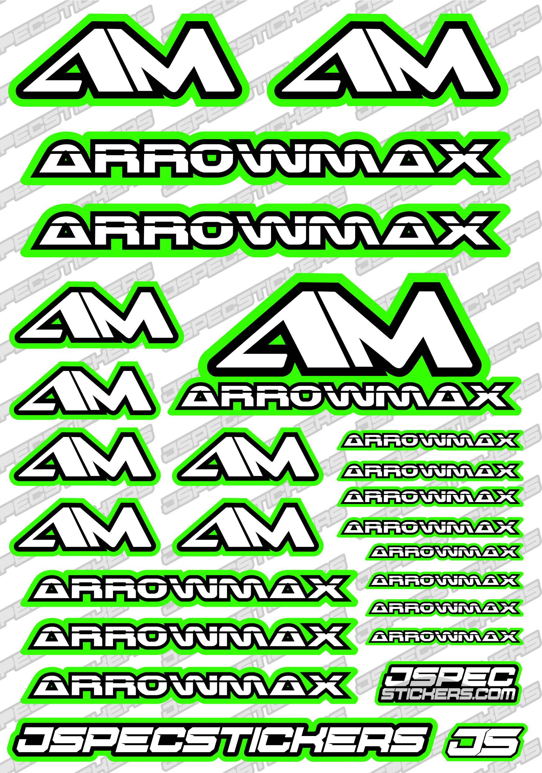 ARROWMAX RC STICKER SHEET A5 'RK EDITION'