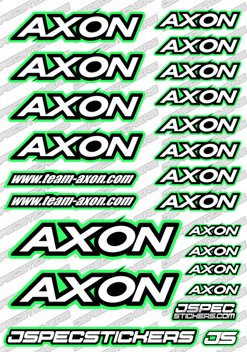 AXON RC STICKER SHEET A5 'RK EDITION' - Jspec Stickers