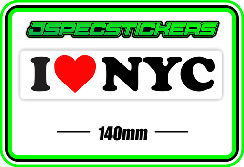 I LOVE NYC BUMPER STICKER - Jspec Stickers