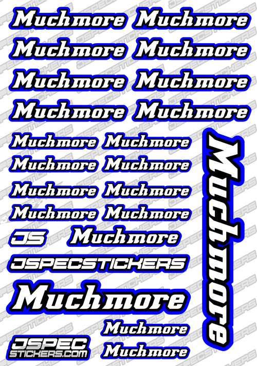 MUCHMORE RACING RC STICKER SHEET A5 'RK EDITION' - Jspec Stickers