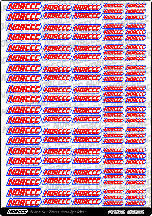 NORCCC Club Logo Sticker Sheet
