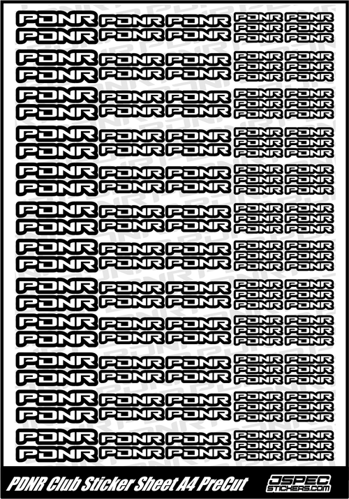 PDNR Club Logo Sticker Sheet