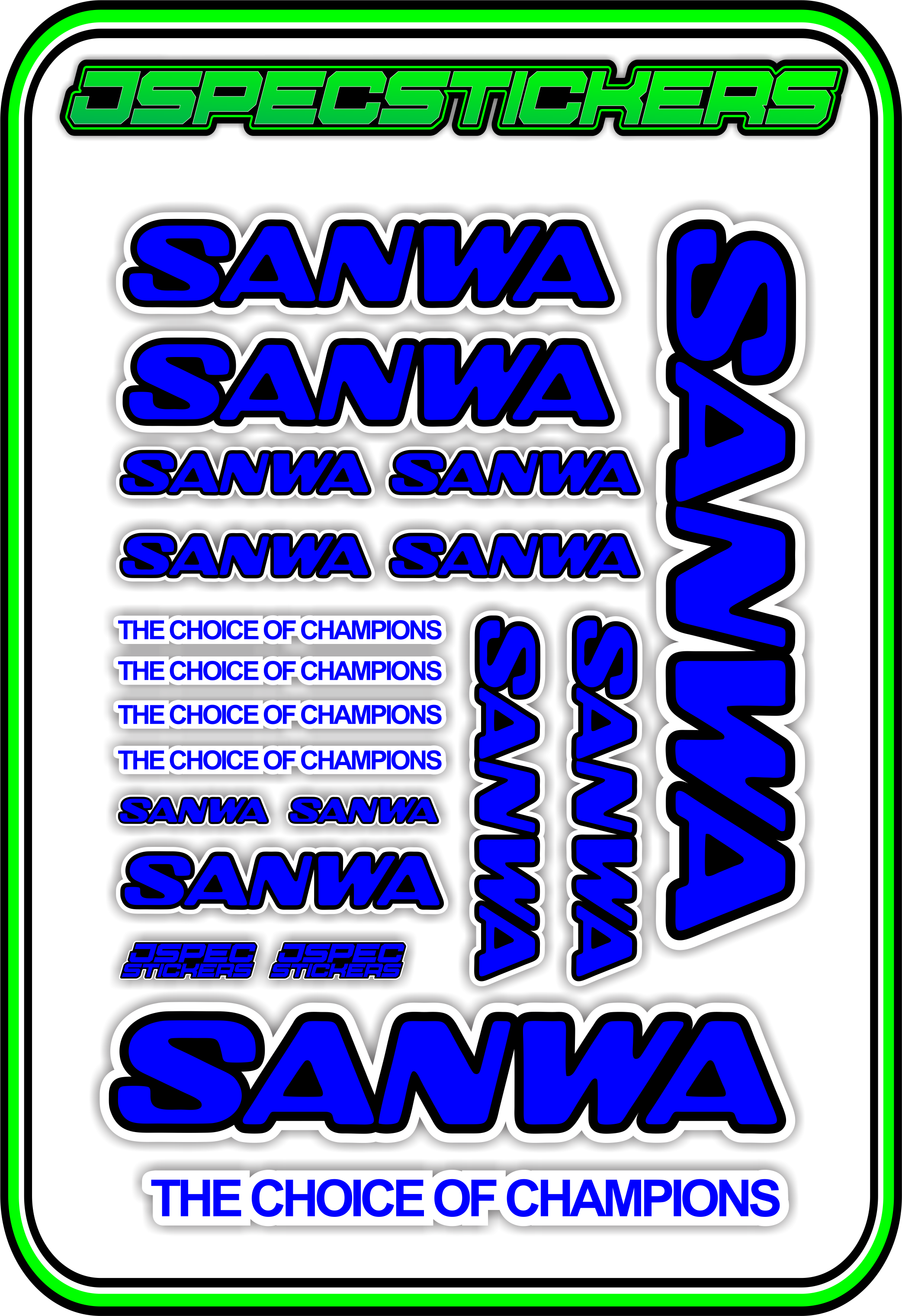 SANWA RC STICKER SHEET A5