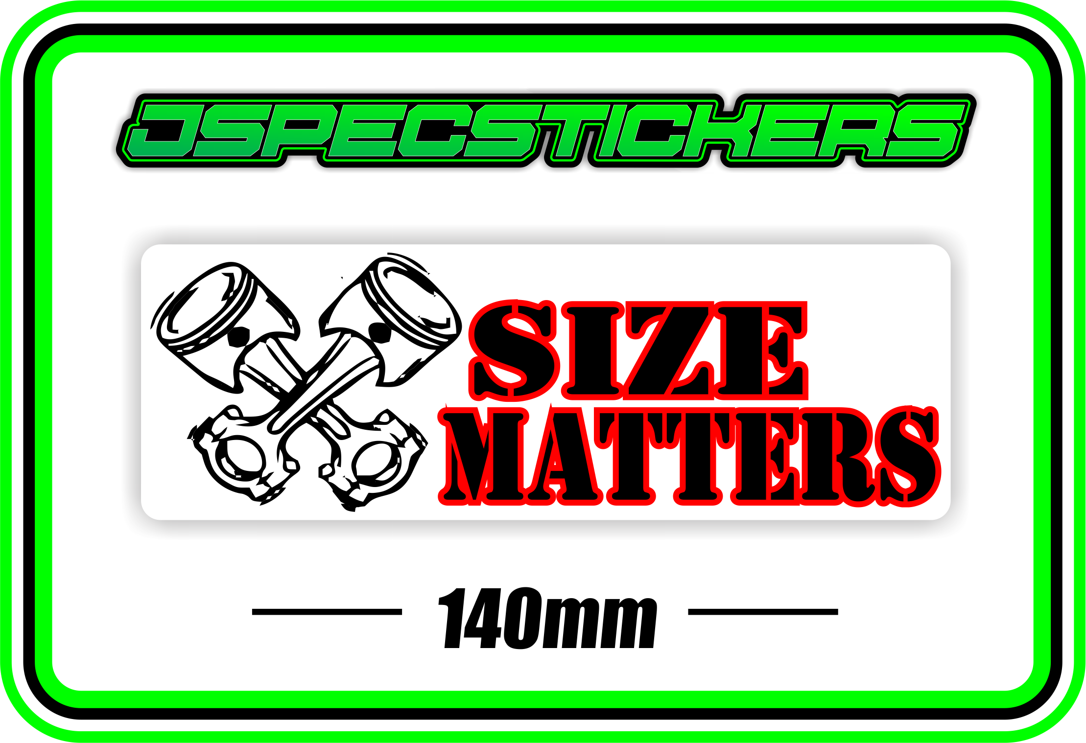 SIZE MATTERS BUMPER STICKER