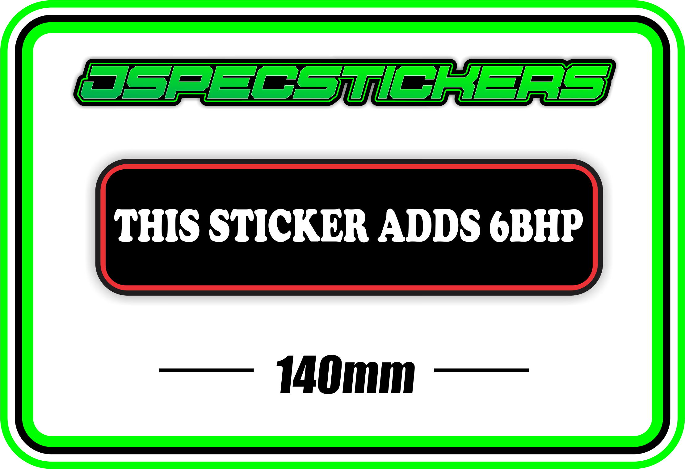 THIS STICKER ADDS 6BHP BUMPER STICKER