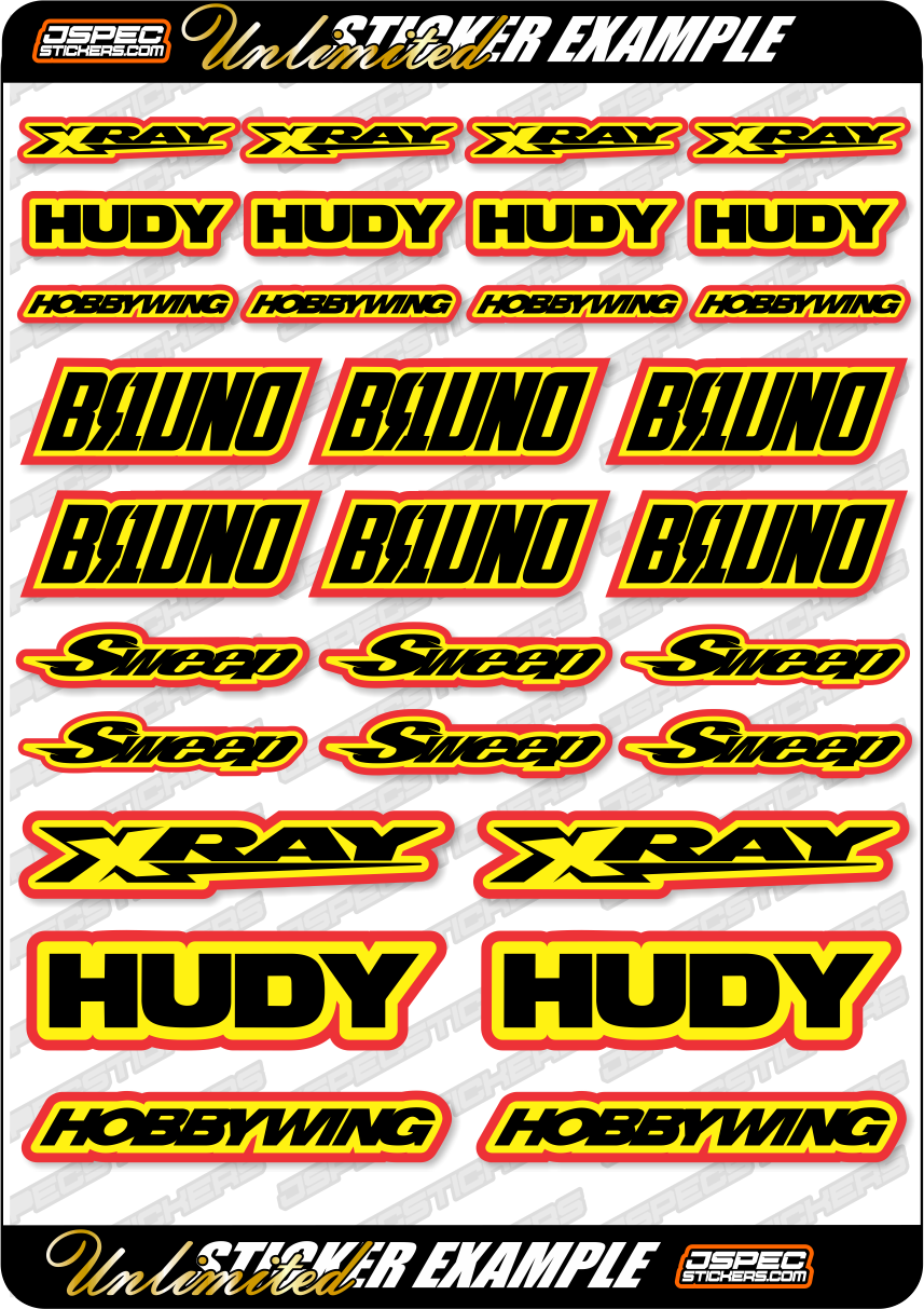 UNLIMITED EDITION CUSTOM PRO STICKER SHEET