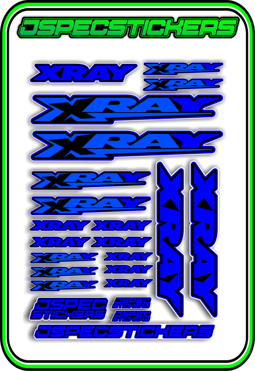 XRAY RC STICKER SHEET A5 - Jspec Stickers