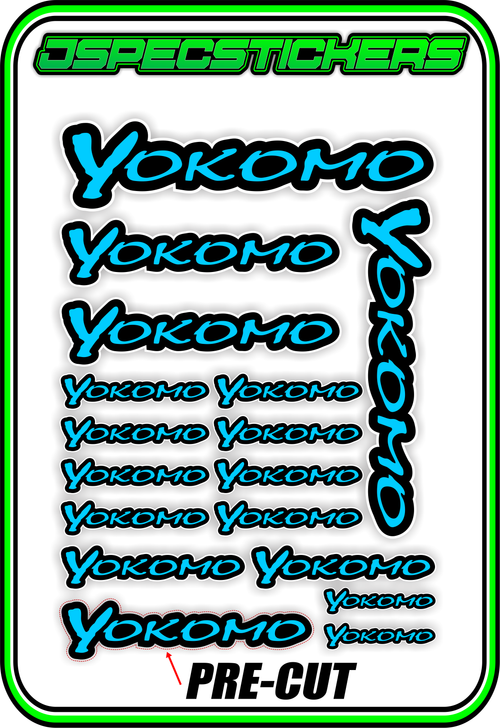 YOKOMO RC STICKER SHEET A5 - Jspec Stickers