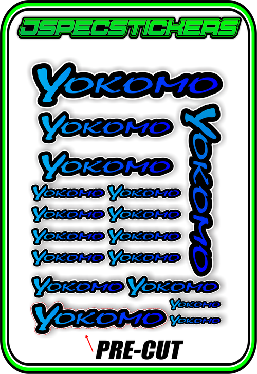 YOKOMO RC STICKER SHEET A5 - Jspec Stickers