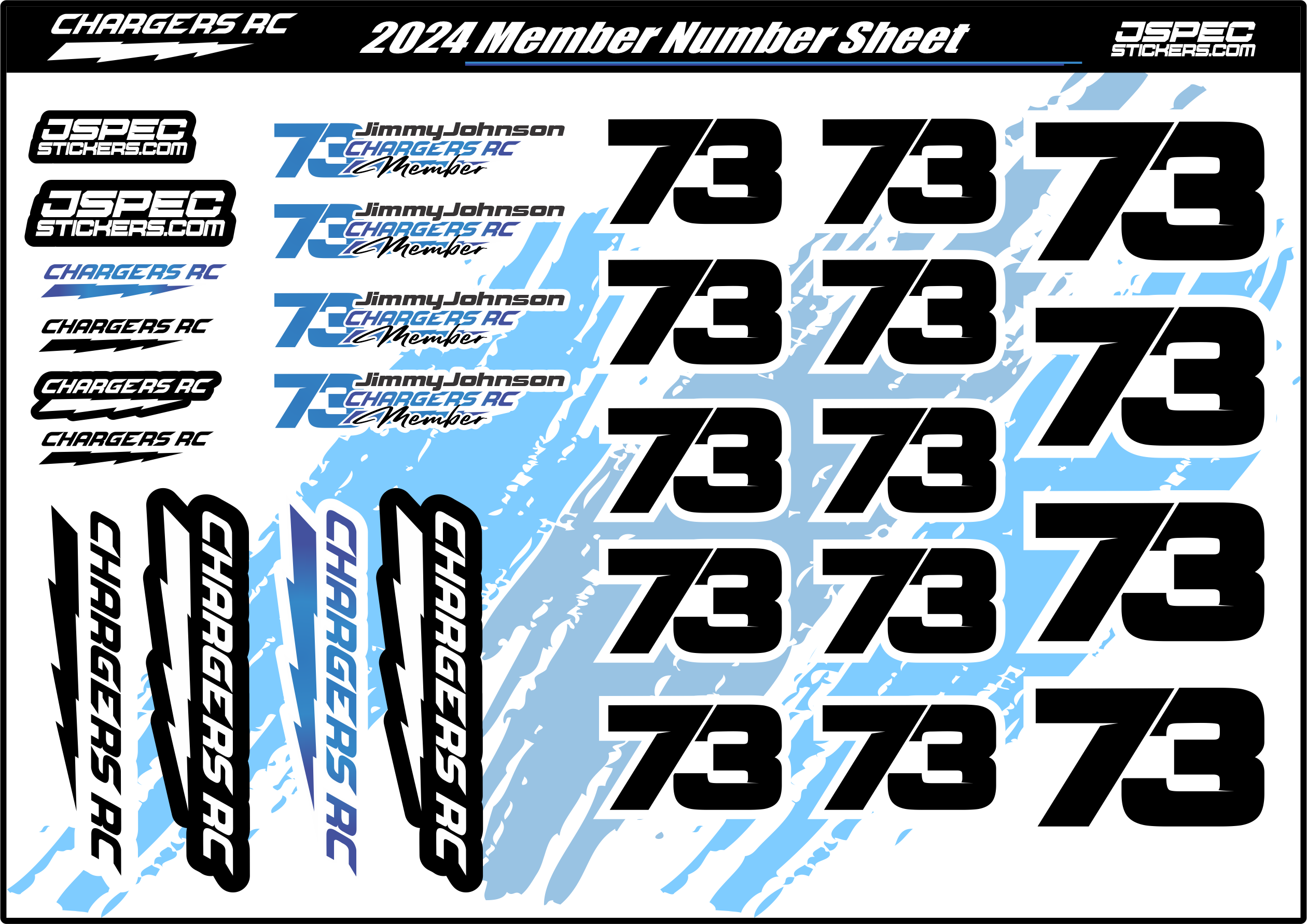 CHARGERS RC 2024 MEMBERS SHEET