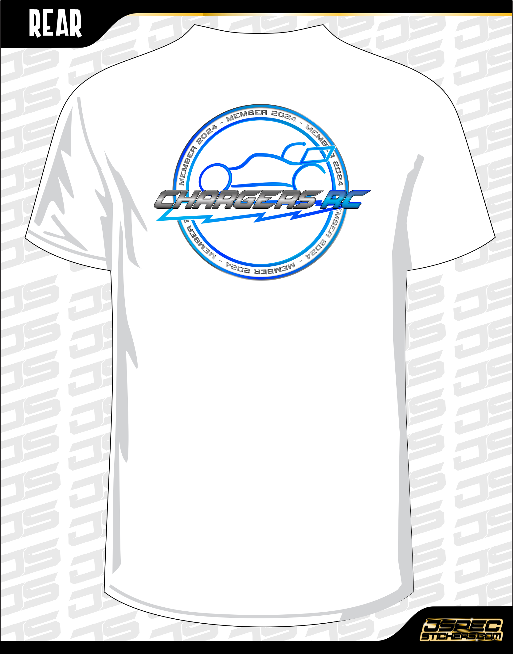 CHARGERS RC 2024 CLUB SHIRT (inc Race Number & Logos)