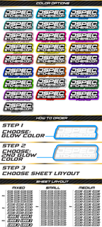 DOUBLE GLOW CUSTOM PRO STICKER SHEET