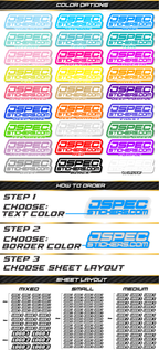 DUO CUSTOM PRO STICKER SHEET