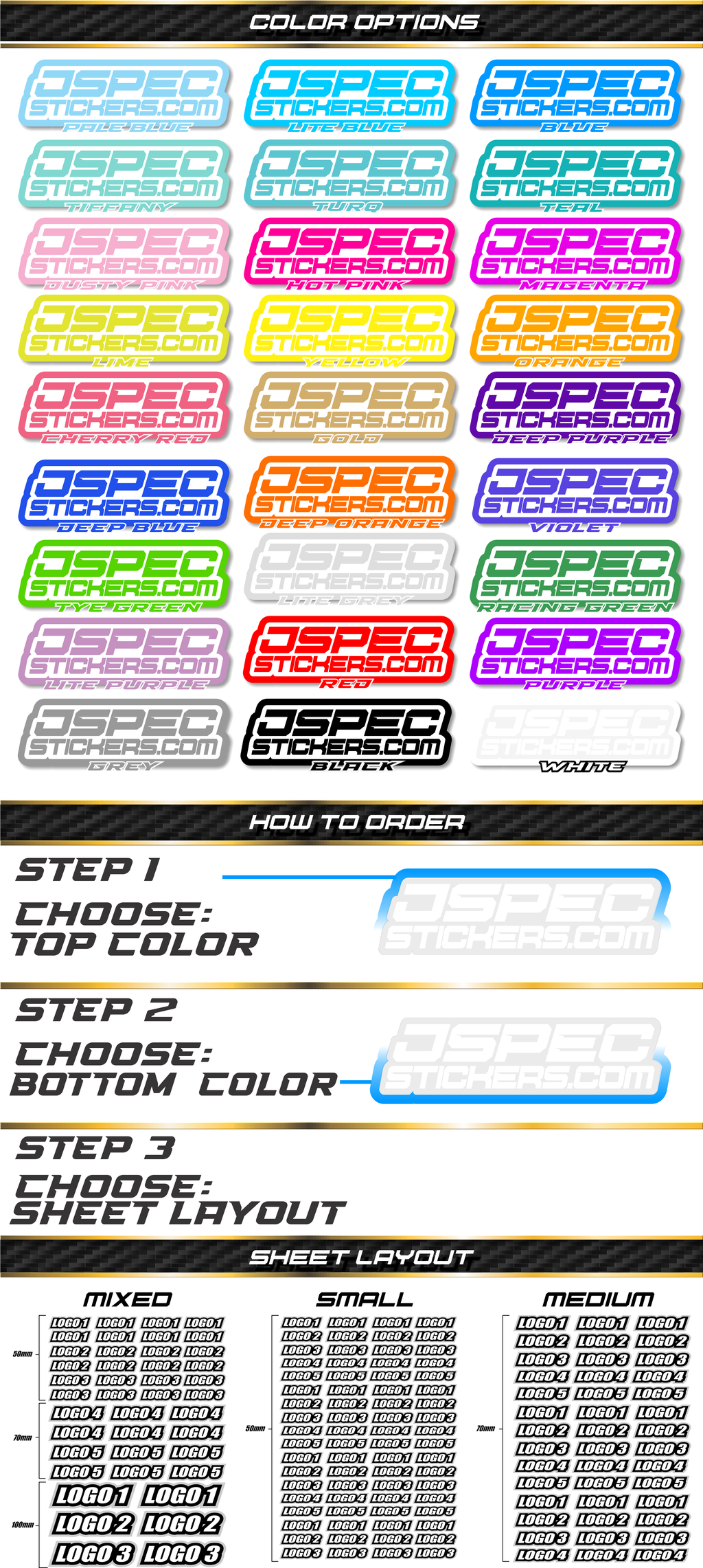 FADE EDITION CUSTOM PRO STICKER SHEET