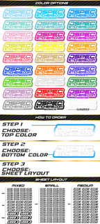 FADE EDITION CUSTOM PRO STICKER SHEET
