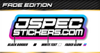 FADE EDITION CUSTOM PRO STICKER SHEET