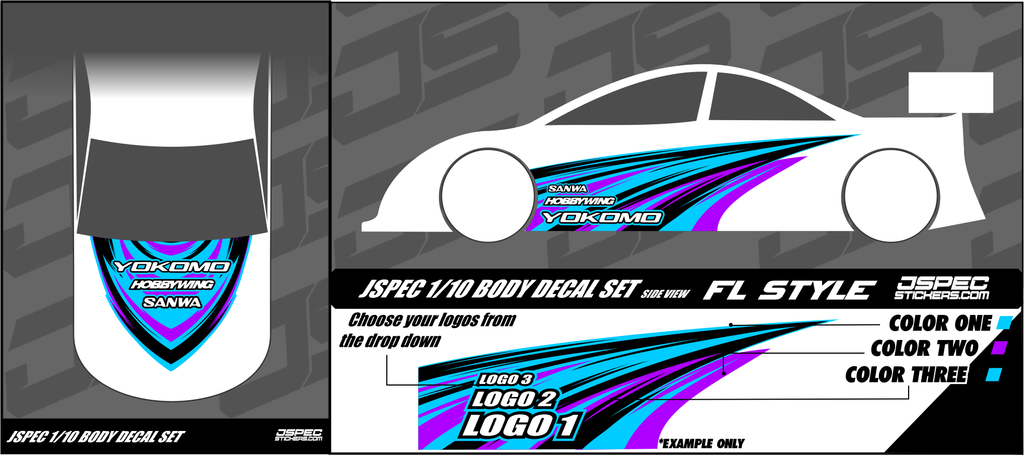 FL STYLE BODY DECAL SET - Jspec Stickers