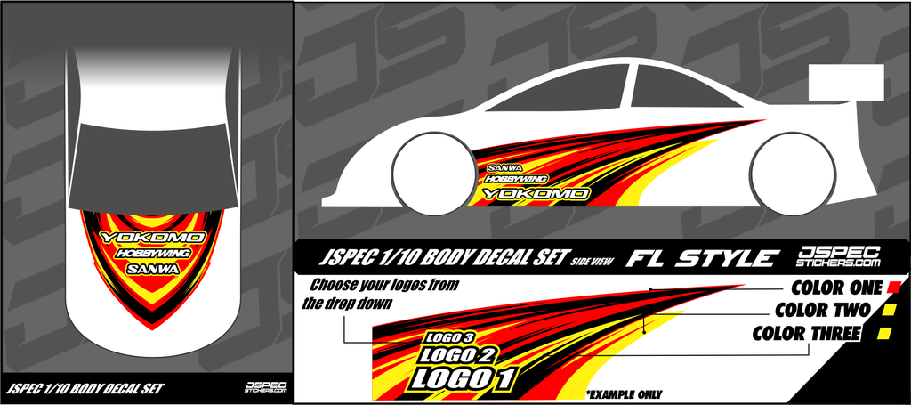 FL STYLE BODY DECAL SET - Jspec Stickers