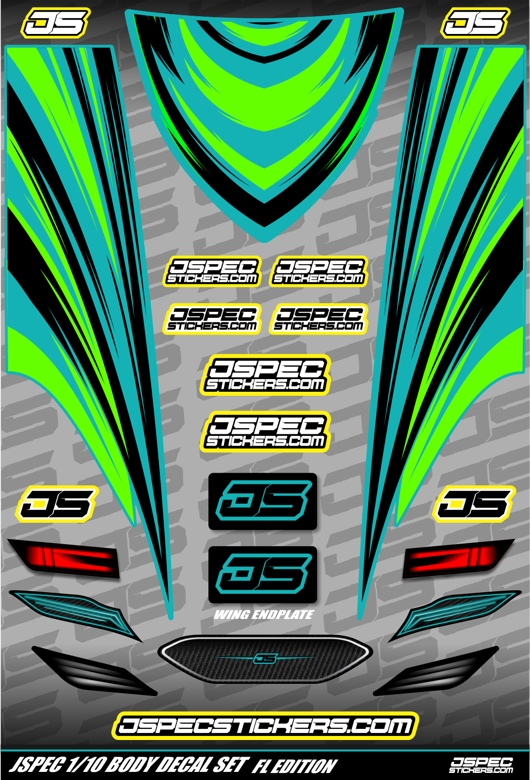 FL STYLE BODY DECAL SET - Jspec Stickers