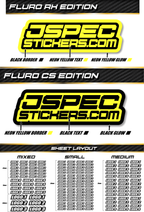 CUSTOM PRO FLURO STICKER SHEET