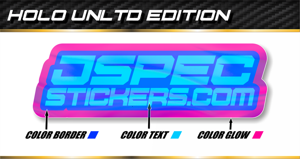 HOLOGRAPHIC UNLTD CUSTOM PRO STICKER SHEET