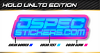 HOLOGRAPHIC UNLTD CUSTOM PRO STICKER SHEET