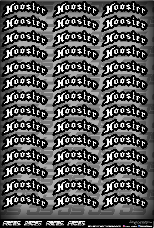 HOOSIER TYRE DECAL SHEET