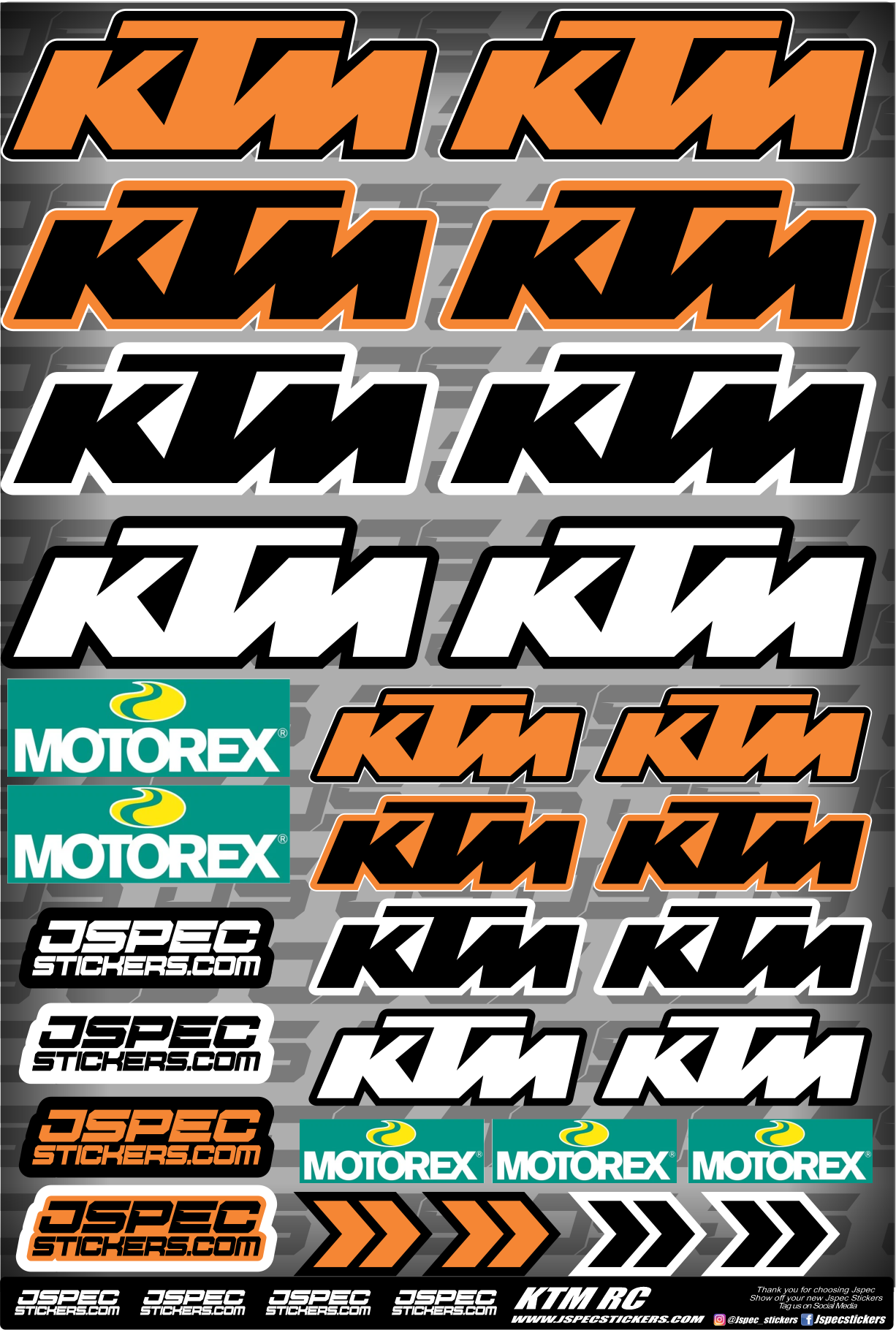 MECATECH RC LARGE SCALE DECAL SHEET - Jspec Stickers