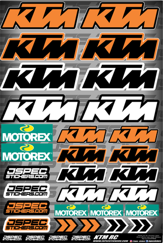 RC CAR NUMBER DECAL SHEET STYLE 1