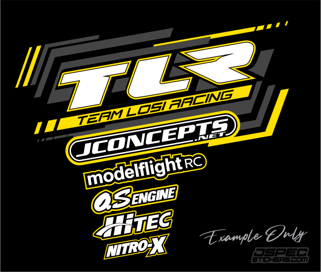 TLR 2023 SHIRT with Sponsors - Jspec Stickers