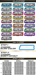 RK EDITION CUSTOM PRO STICKER SHEET