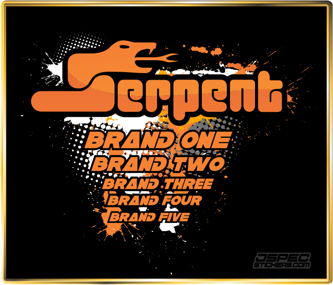 SERPENT RC Shirt with Sponsors - Jspec Stickers