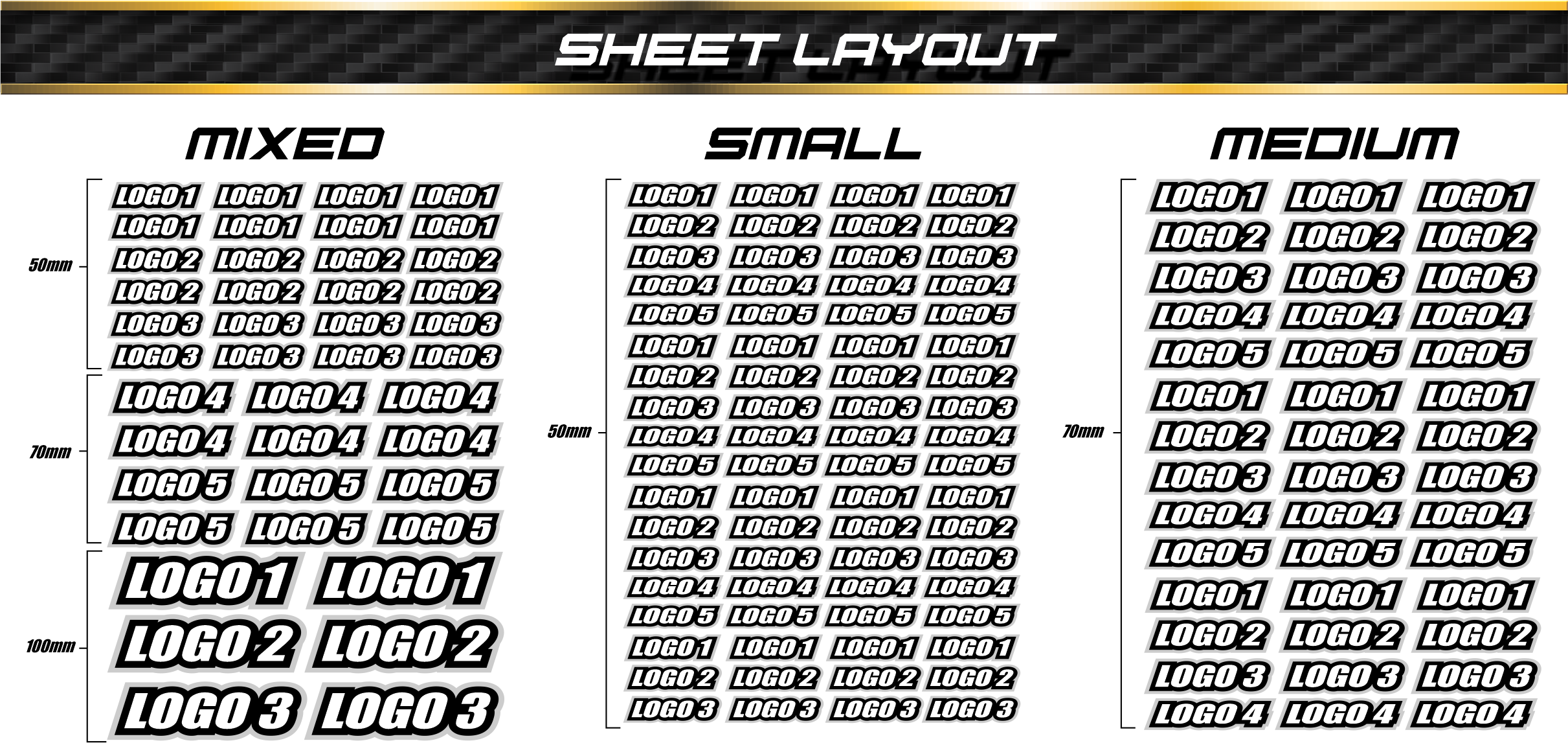 SUNRISE PRO STICKER SHEET
