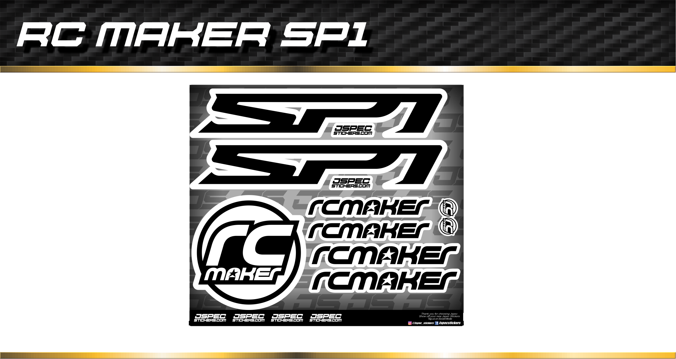 RC MAKER SP1 DECAL SHEET