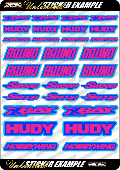 HOLOGRAPHIC UNLTD CUSTOM PRO STICKER SHEET