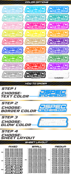 UNLIMITED EDITION CUSTOM PRO STICKER SHEET