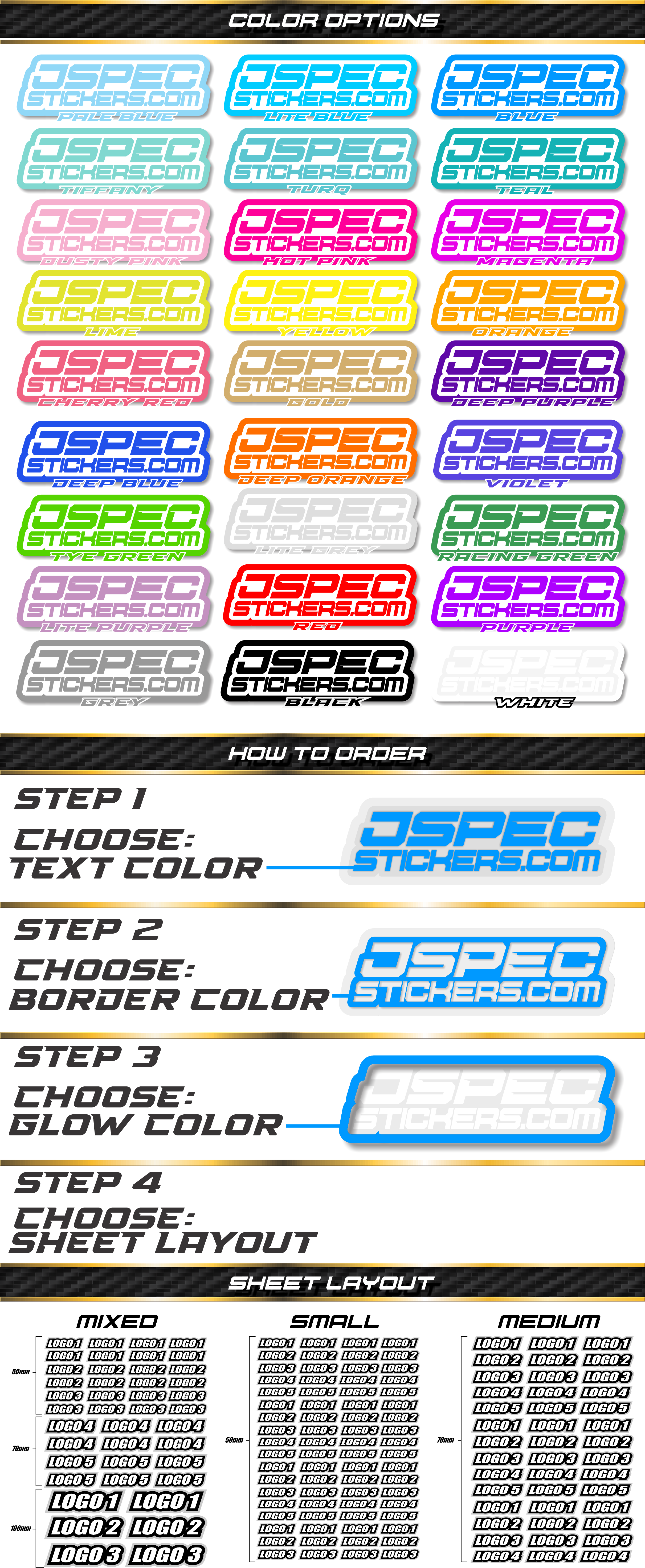 UNLIMITED EDITION CUSTOM PRO STICKER SHEET