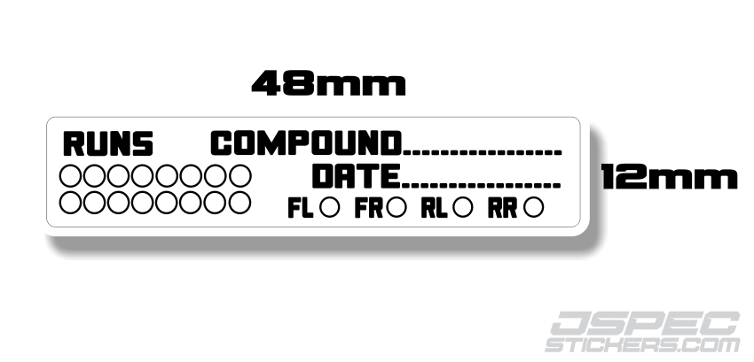 TYRE LABEL 1/10 TOURING - Jspec Stickers
