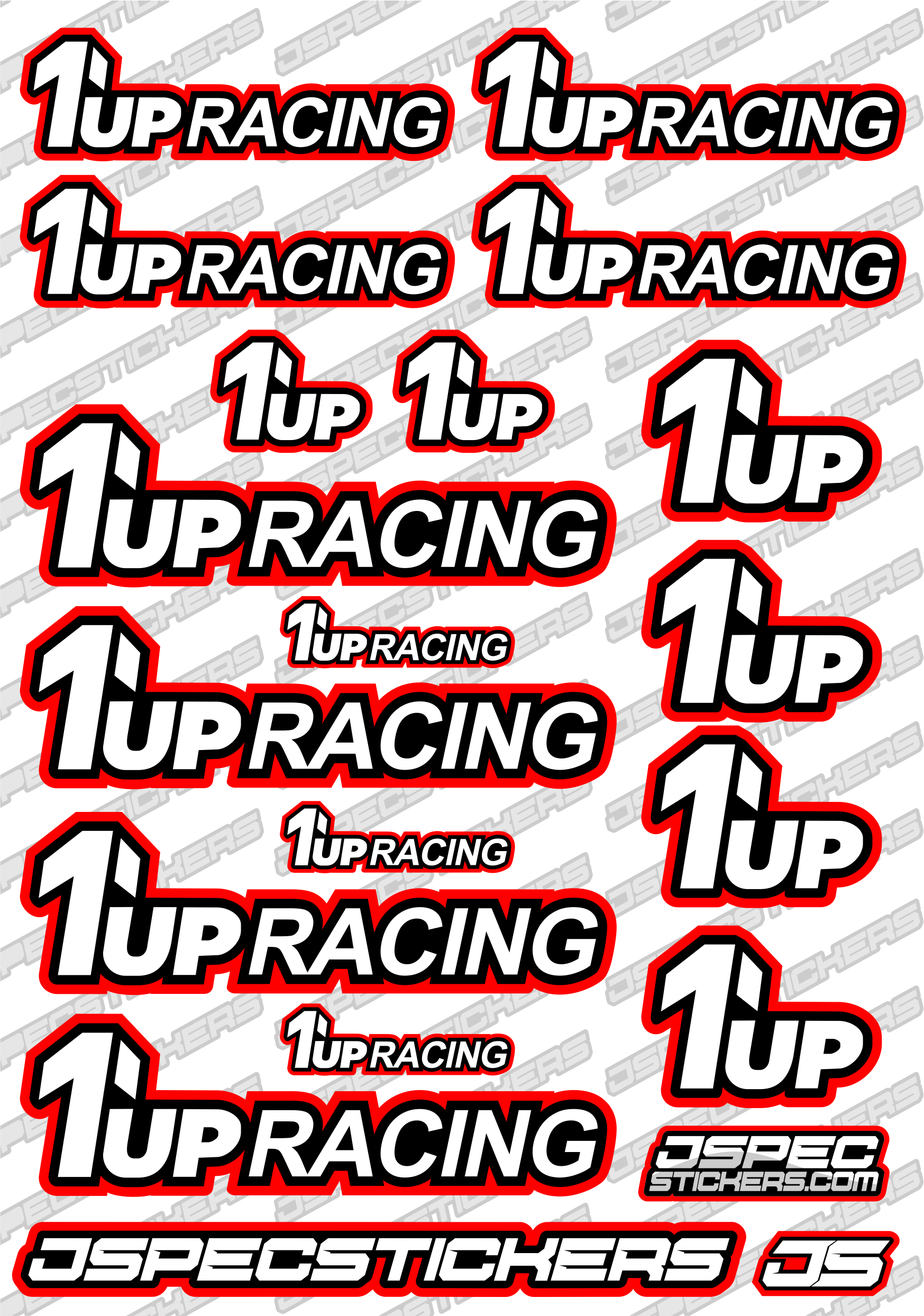 1 Rk On Rent Sticker 1UP RC STICKER SHEET R5 'RK EDITION' – Jspec Stickers