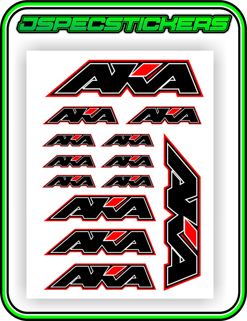 AKA TYRES STICKER SHEET A5 - Jspec Stickers