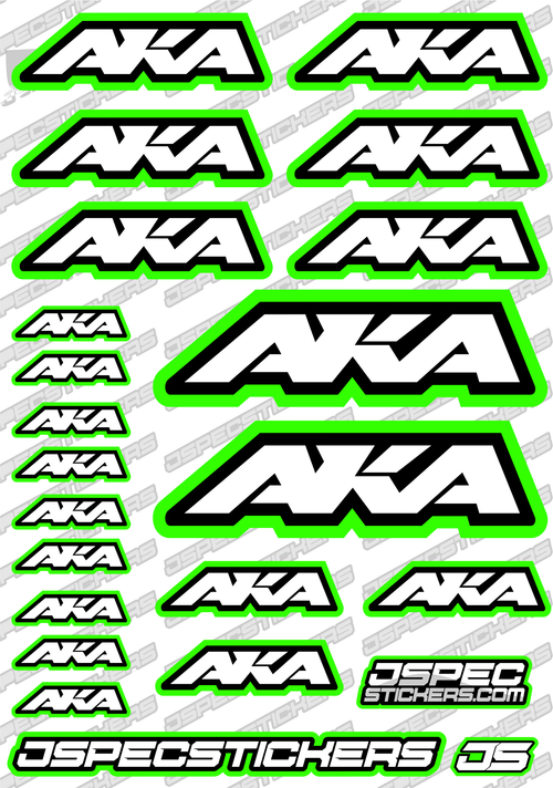 AKA RC STICKER SHEET A5 'RK EDITION' - Jspec Stickers