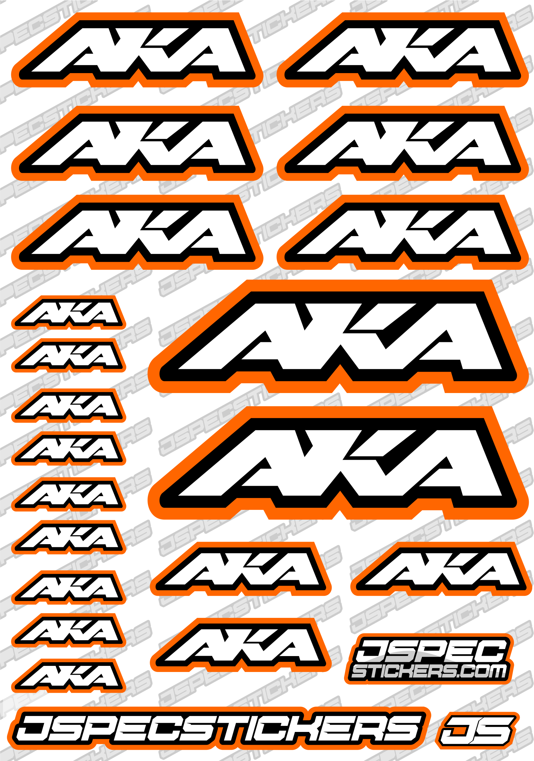 AKA RC STICKER SHEET A5 'RK EDITION' - Jspec Stickers