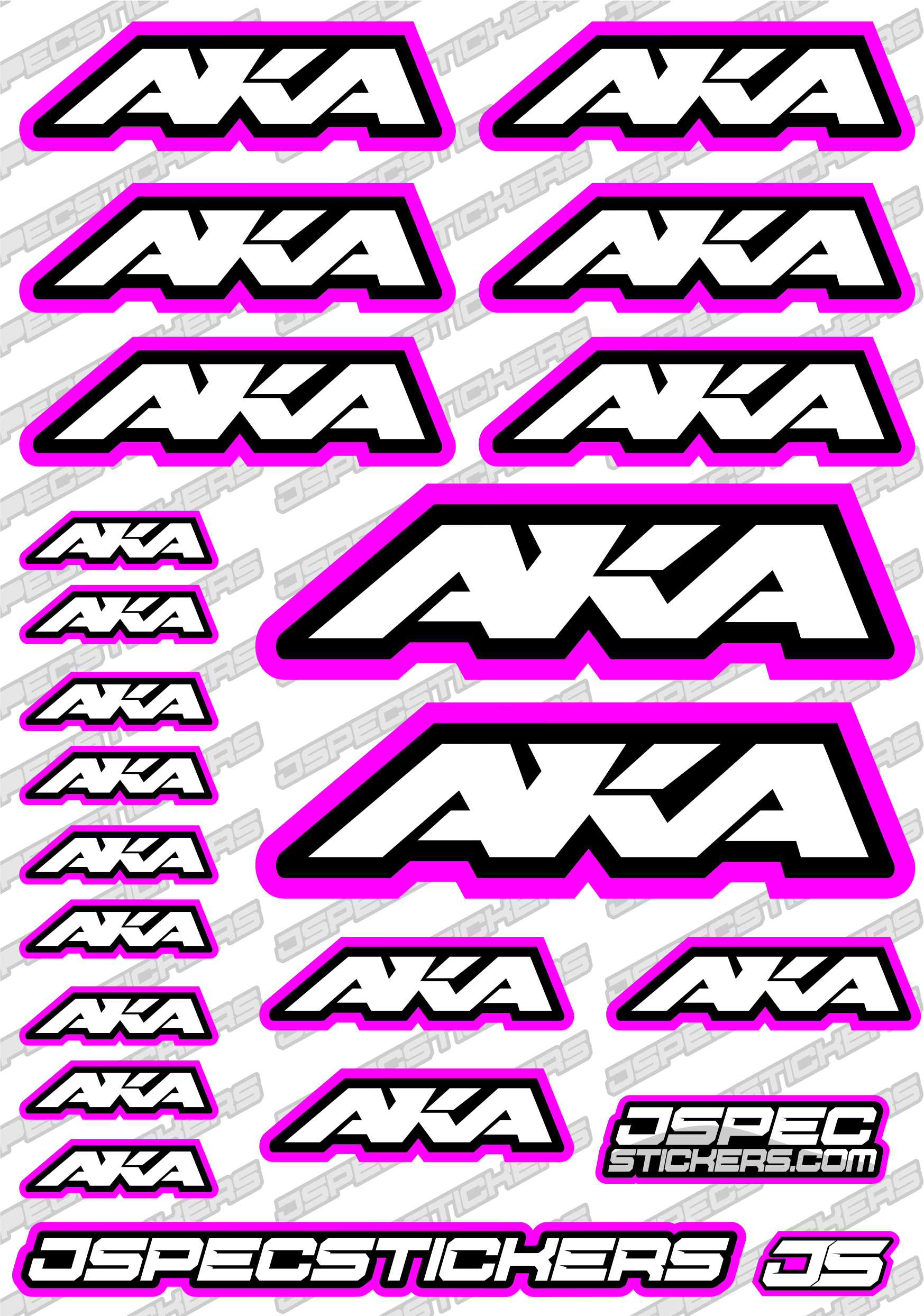 AKA TYRES RC STICKER SHEET A5 'RK EDITION' - Jspec Stickers