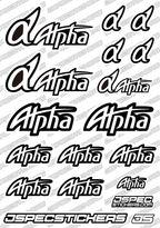 ALPHA ENGINE RC STICKER SHEET A5 'RK EDITION' - Jspec Stickers